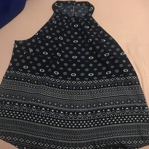 Halter neck printed blouse